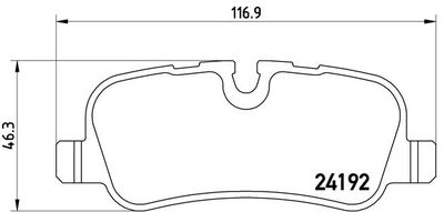 P44013 BREMBO Комплект тормозных колодок, дисковый тормоз