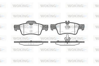 P891300 WOKING Комплект тормозных колодок, дисковый тормоз