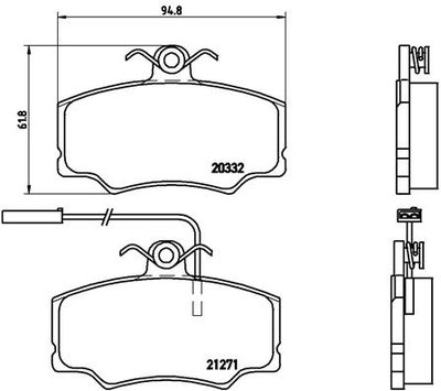 P23048 BREMBO Комплект тормозных колодок, дисковый тормоз