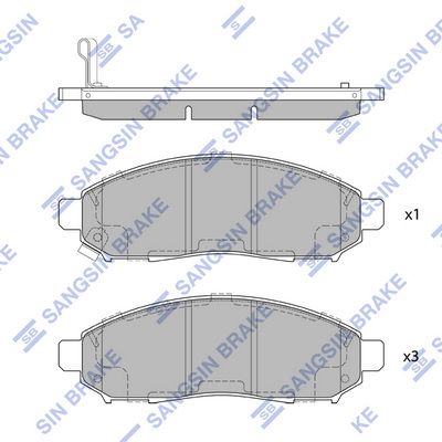 SP1460 Hi-Q Комплект тормозных колодок, дисковый тормоз