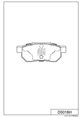 D5018H MK Kashiyama Комплект тормозных колодок, дисковый тормоз