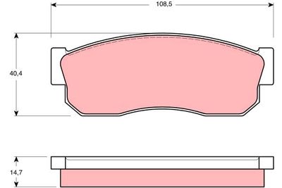 GDB988 TRW Комплект тормозных колодок, дисковый тормоз