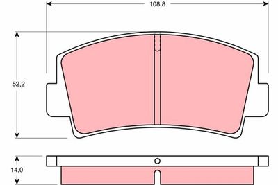 GDB139 TRW Комплект тормозных колодок, дисковый тормоз