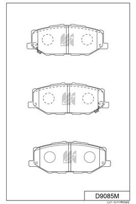 D9085M MK Kashiyama Комплект тормозных колодок, дисковый тормоз