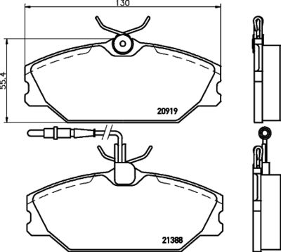 PCP1405 DON Комплект тормозных колодок, дисковый тормоз