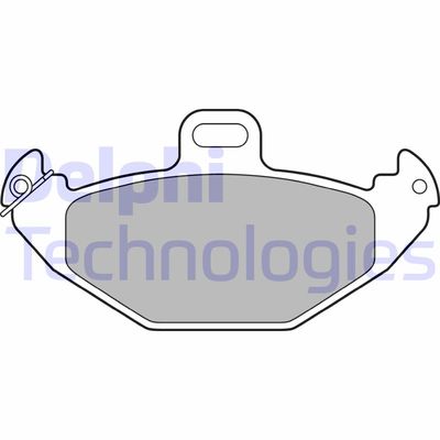 LP1252 DELPHI Комплект тормозных колодок, дисковый тормоз