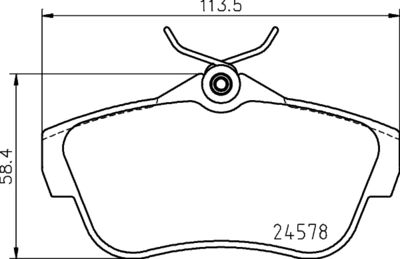 8DB355031661 HELLA Комплект тормозных колодок, дисковый тормоз