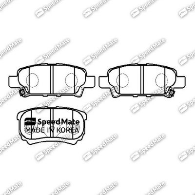 SMBPJ361 SpeedMate Комплект тормозных колодок, дисковый тормоз