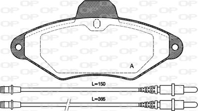 BPA043804 OPEN PARTS Комплект тормозных колодок, дисковый тормоз