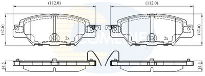 CBP32416 COMLINE Комплект тормозных колодок, дисковый тормоз