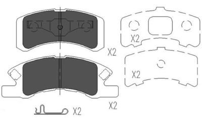 KBP1511 KAVO PARTS Комплект тормозных колодок, дисковый тормоз