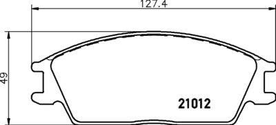 8DB355026851 HELLA PAGID Комплект тормозных колодок, дисковый тормоз