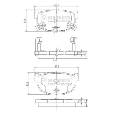 J3611037 NIPPARTS Комплект тормозных колодок, дисковый тормоз