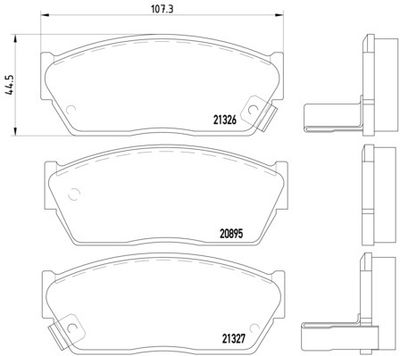 P28004 BREMBO Комплект тормозных колодок, дисковый тормоз