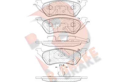 RB1564 R BRAKE Комплект тормозных колодок, дисковый тормоз