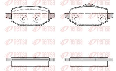195200 REMSA Комплект тормозных колодок, дисковый тормоз
