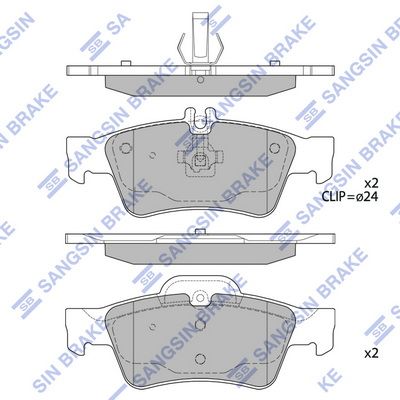 SP2209 Hi-Q Комплект тормозных колодок, дисковый тормоз