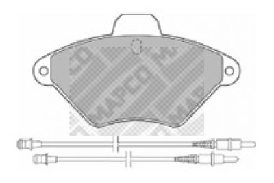 6397 MAPCO Комплект тормозных колодок, дисковый тормоз