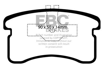 DP1016 EBC Brakes Комплект тормозных колодок, дисковый тормоз