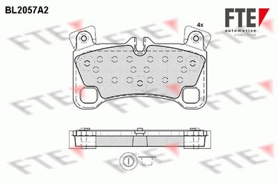 BL2057A2 FTE Комплект тормозных колодок, дисковый тормоз