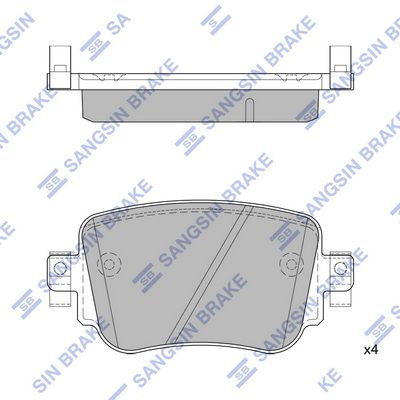 SP1900 Hi-Q Комплект тормозных колодок, дисковый тормоз