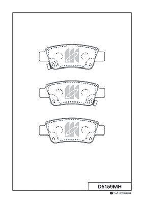 D5159MH MK Kashiyama Комплект тормозных колодок, дисковый тормоз
