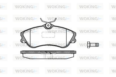 P734300 WOKING Комплект тормозных колодок, дисковый тормоз