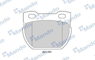 MBF015012 MANDO Комплект тормозных колодок, дисковый тормоз