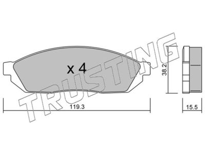 0890 TRUSTING Комплект тормозных колодок, дисковый тормоз