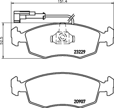 MDB2758 MINTEX Комплект тормозных колодок, дисковый тормоз