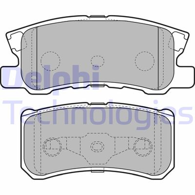 LP2483 DELPHI Комплект тормозных колодок, дисковый тормоз