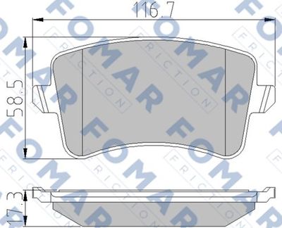 FO857581 FOMAR Friction Комплект тормозных колодок, дисковый тормоз