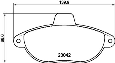 8DB355019251 HELLA Комплект тормозных колодок, дисковый тормоз