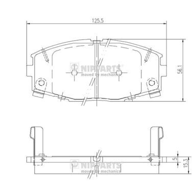 J3602045 NIPPARTS Комплект тормозных колодок, дисковый тормоз