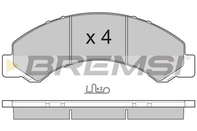 BP3235 BREMSI Комплект тормозных колодок, дисковый тормоз