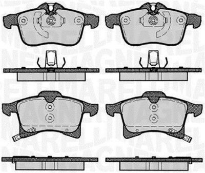 363916060364 MAGNETI MARELLI Комплект тормозных колодок, дисковый тормоз