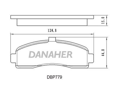 DBP779 DANAHER Комплект тормозных колодок, дисковый тормоз