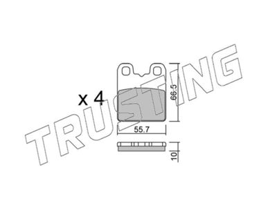 13260 TRUSTING Комплект тормозных колодок, дисковый тормоз