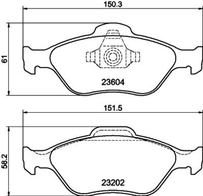 8DB355027761 HELLA Комплект тормозных колодок, дисковый тормоз