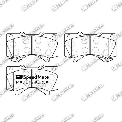 SMBPJ224 SpeedMate Комплект тормозных колодок, дисковый тормоз