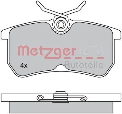 1170025 METZGER Комплект тормозных колодок, дисковый тормоз