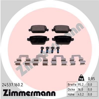 245371602 ZIMMERMANN Комплект тормозных колодок, дисковый тормоз