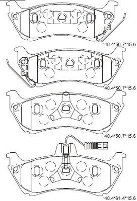 KD7572 ASIMCO Комплект тормозных колодок, дисковый тормоз