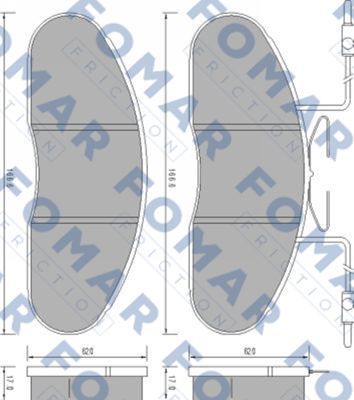 FO664281 FOMAR Friction Комплект тормозных колодок, дисковый тормоз