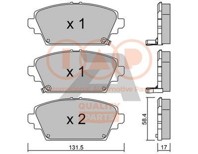 70413086P IAP QUALITY PARTS Комплект тормозных колодок, дисковый тормоз