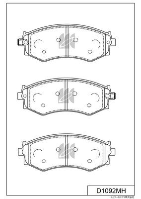 D1092MH MK Kashiyama Комплект тормозных колодок, дисковый тормоз