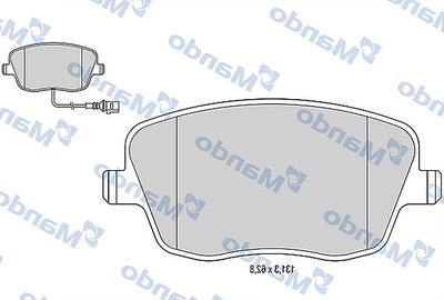 MBF015809 MANDO Комплект тормозных колодок, дисковый тормоз