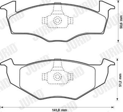 571939D JURID Комплект тормозных колодок, дисковый тормоз