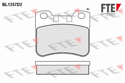 BL1257D2 FTE Комплект тормозных колодок, дисковый тормоз