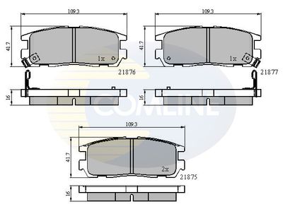 CBP3461 COMLINE Комплект тормозных колодок, дисковый тормоз